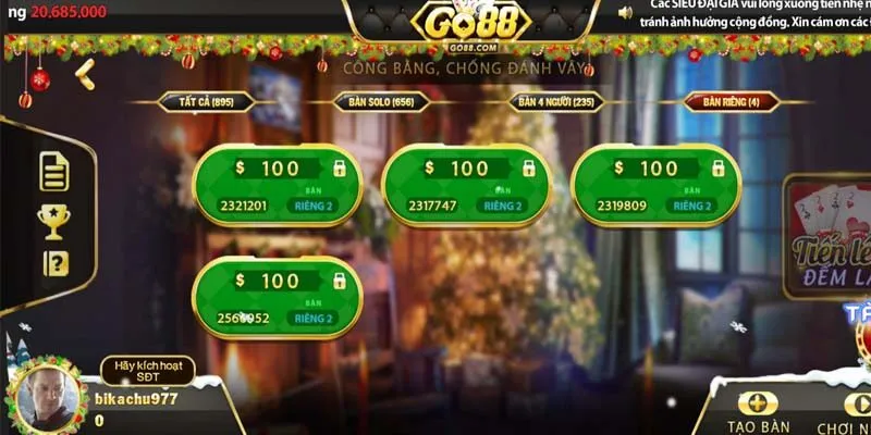 Game đánh bài Go88 Tiến Lên Đếm Lá