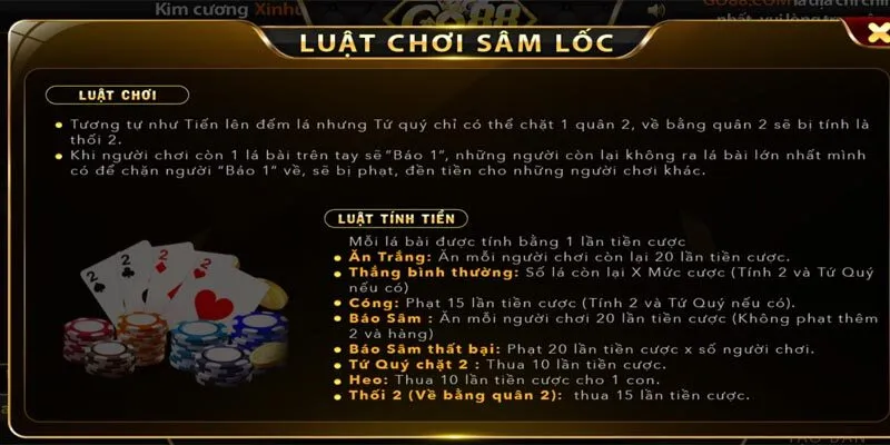 Luật chơi sâm tại Go88 như thế nào