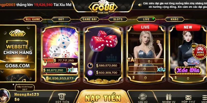 Tải Go88 APK Android iOS cho phép anh em thỏa sức trải nghiệm các trò hay